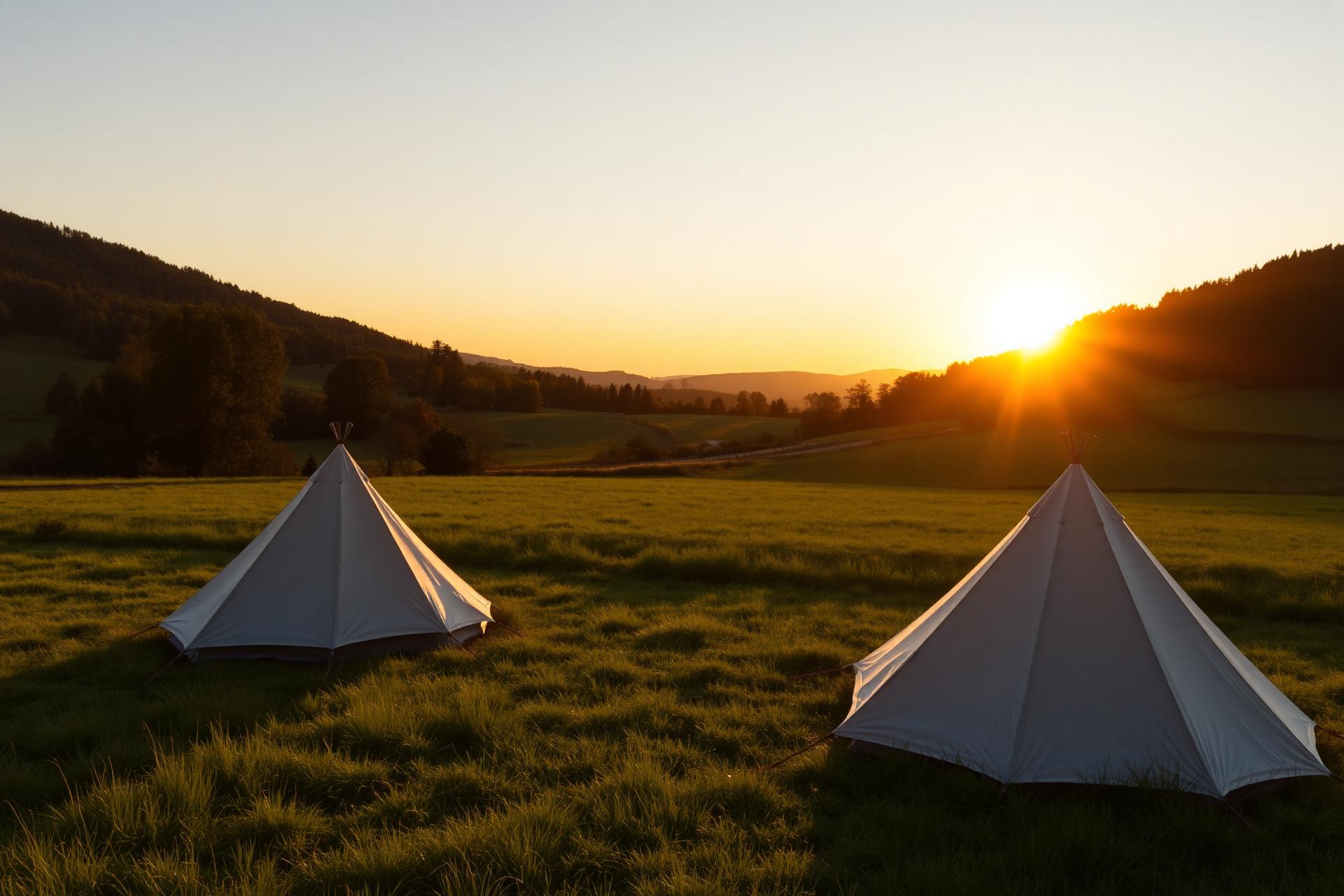 Camping auf dem Hof